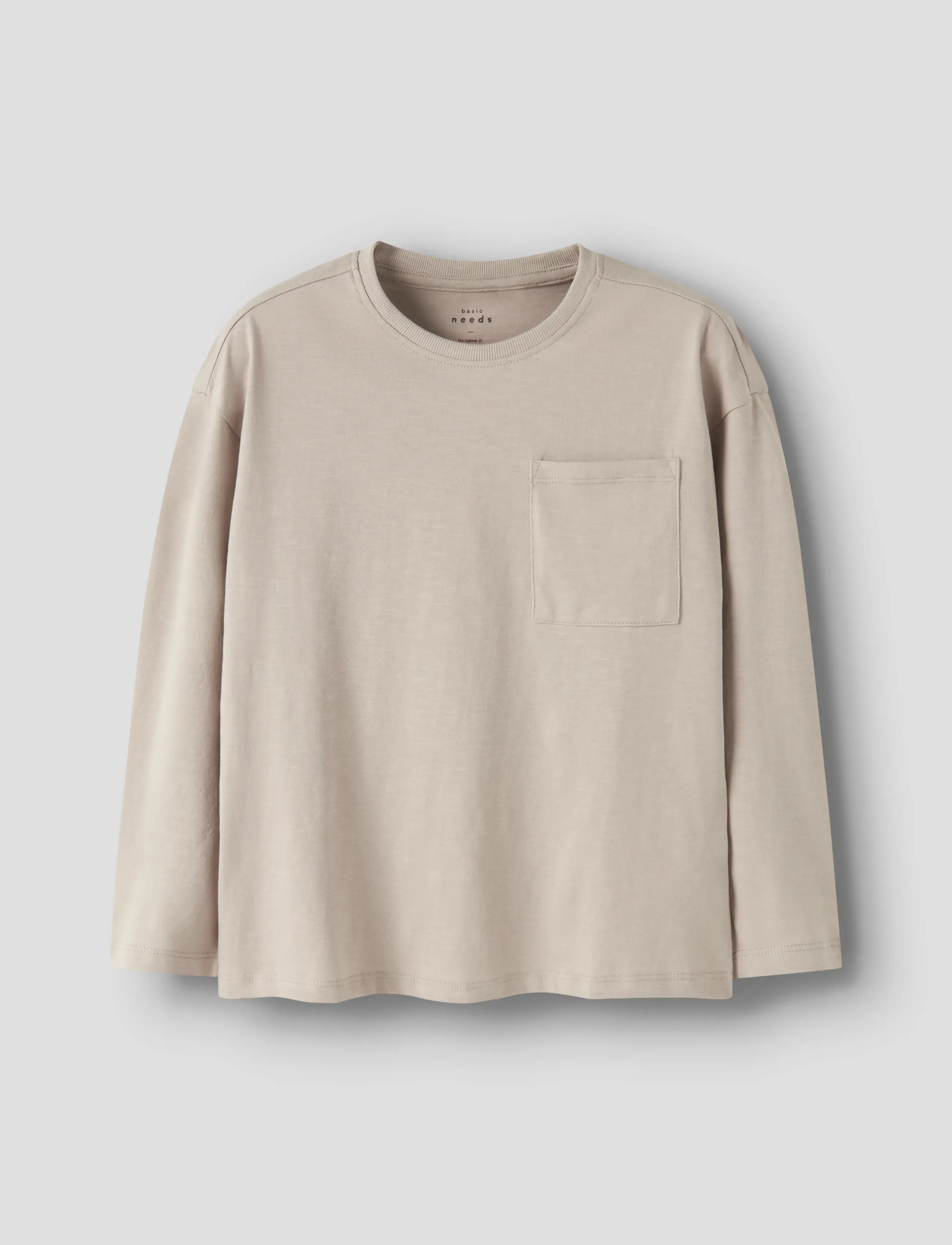 name it NKMVEBBE LS RLX TOP - T-shirts - ISLAND FOSSIL / beige