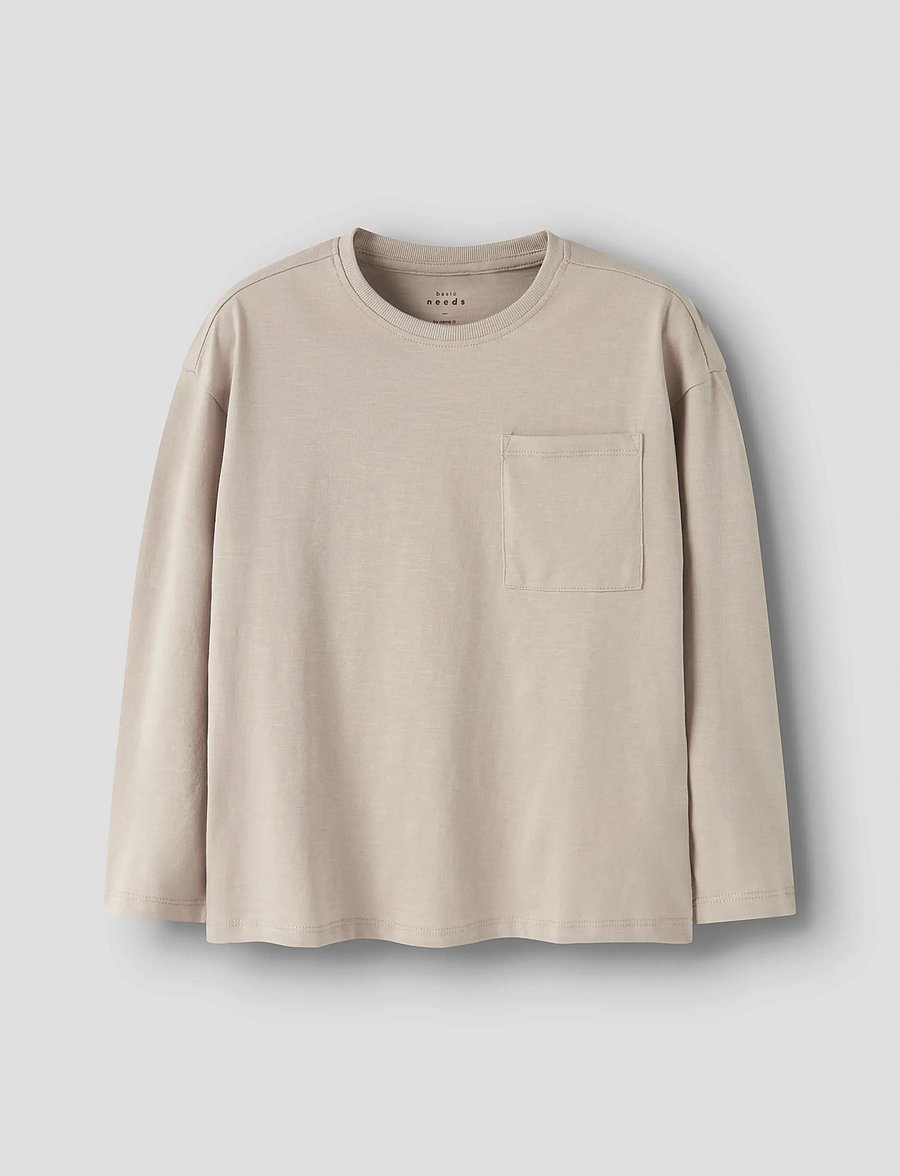 name it - NKMVEBBE LS RLX TOP - långärmade t-shirts - island fossil - 0