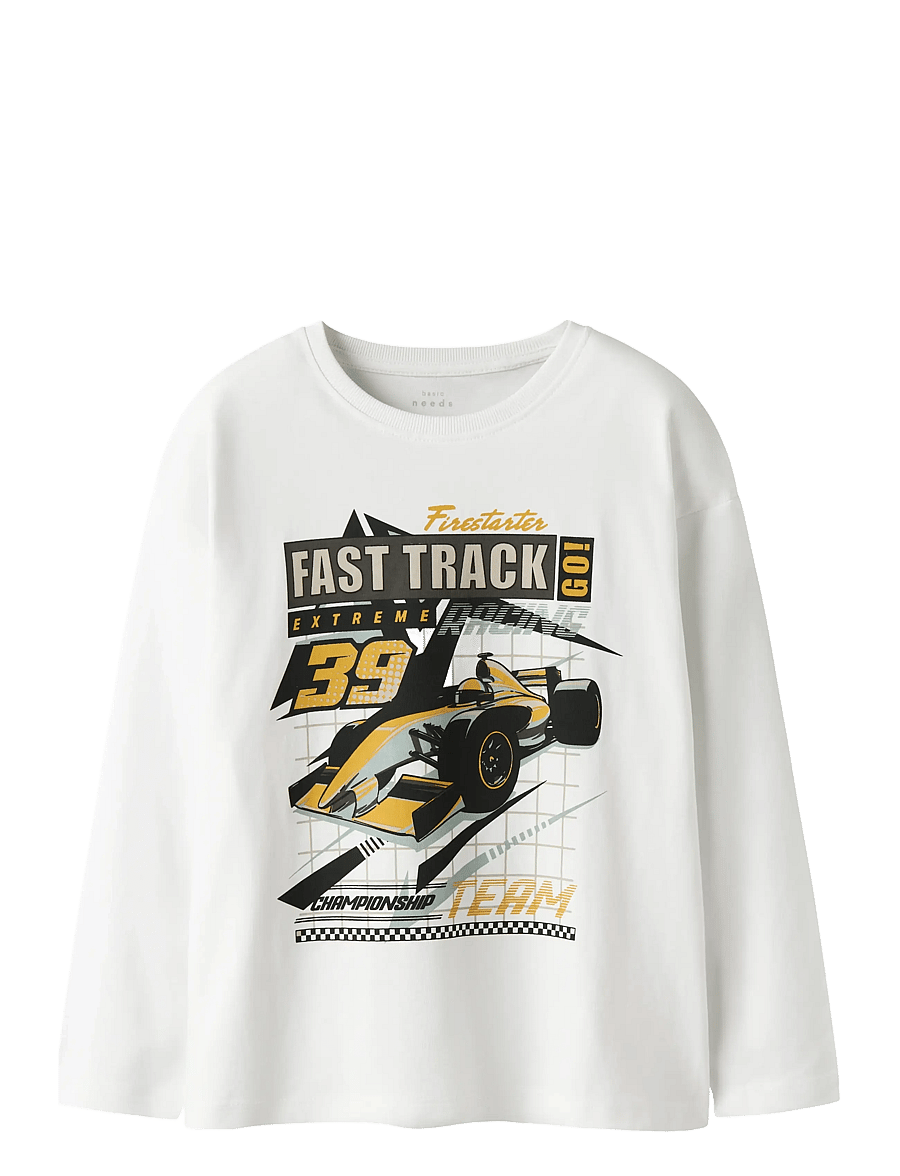 name it - NKMVICTOR LS RLX TOP - langærmede t-shirts - bright white - 1
