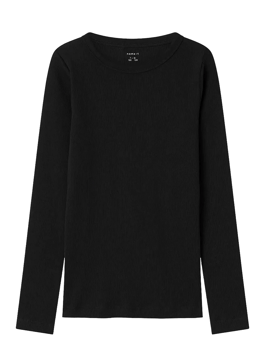 name it - NKFNAKAL LS TOP NOOS - långärmade t-shirts - black - 1