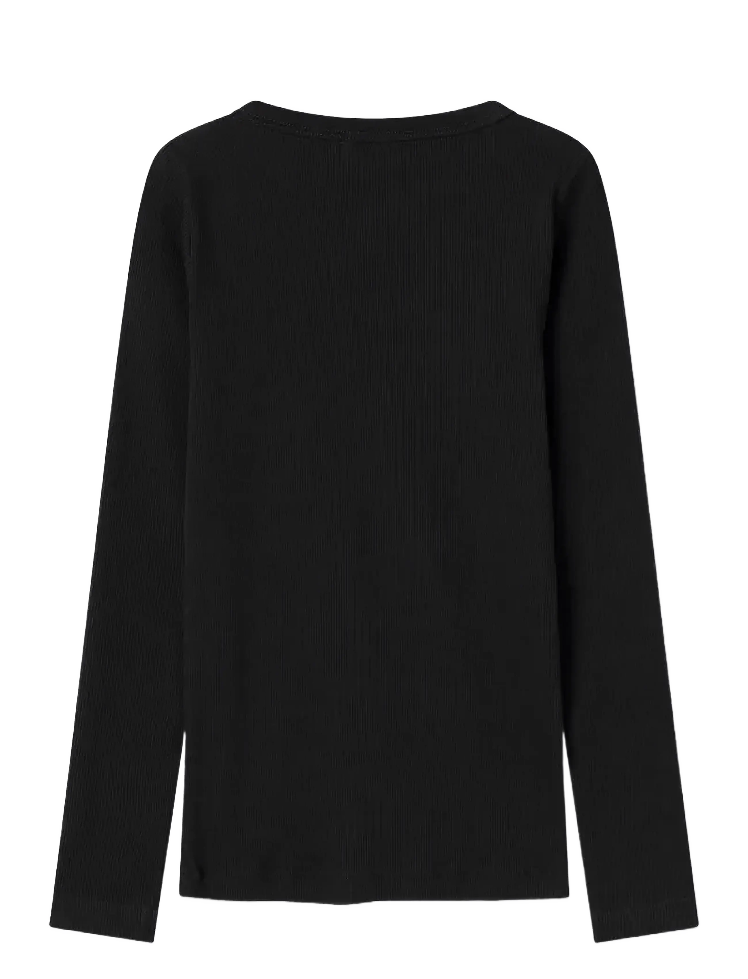 name it - NKFNAKAL LS TOP NOOS - long-sleeved t-shirts - black - 2