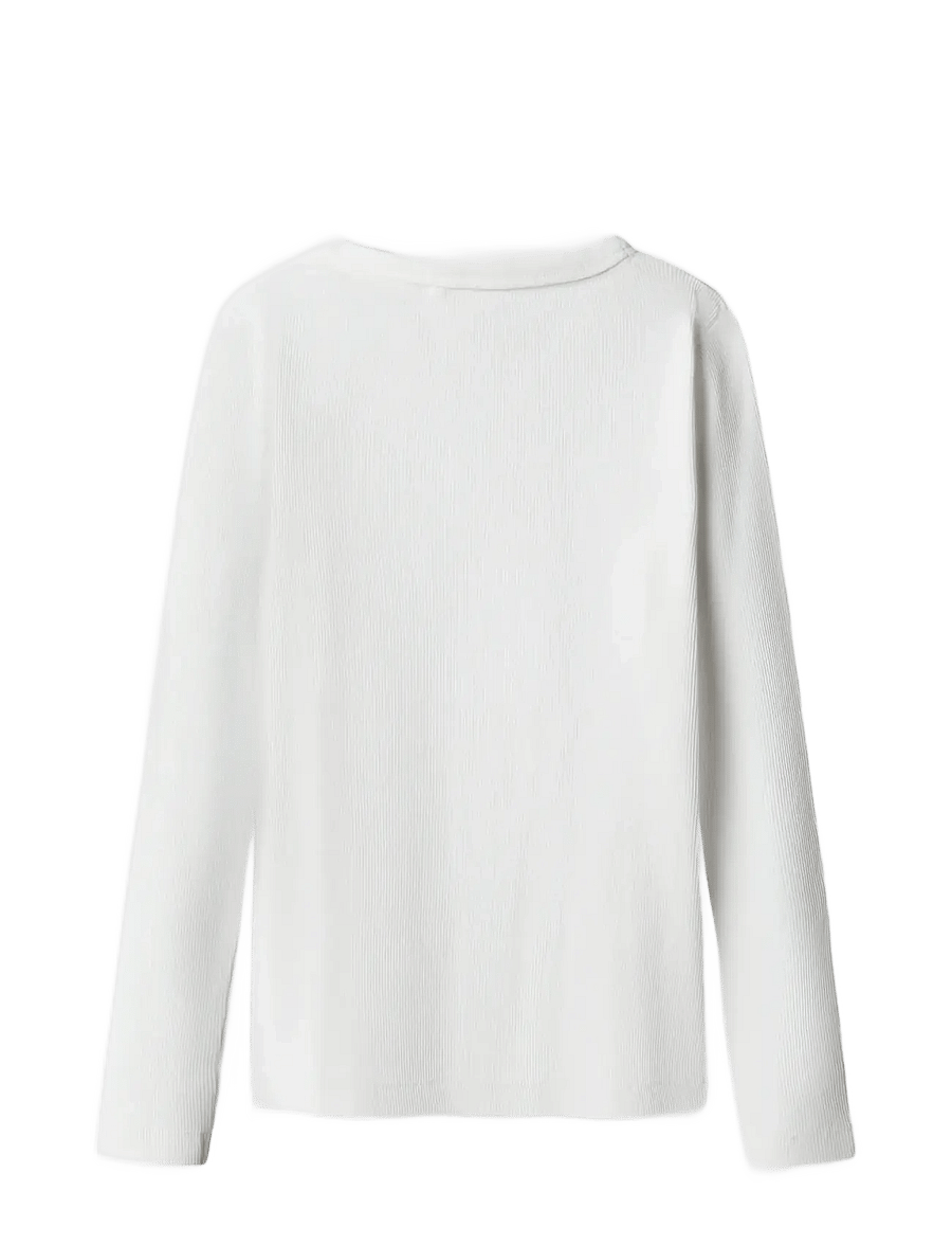 name it - NKFNAKAL LS TOP NOOS - langærmede t-shirts - bright white - 2