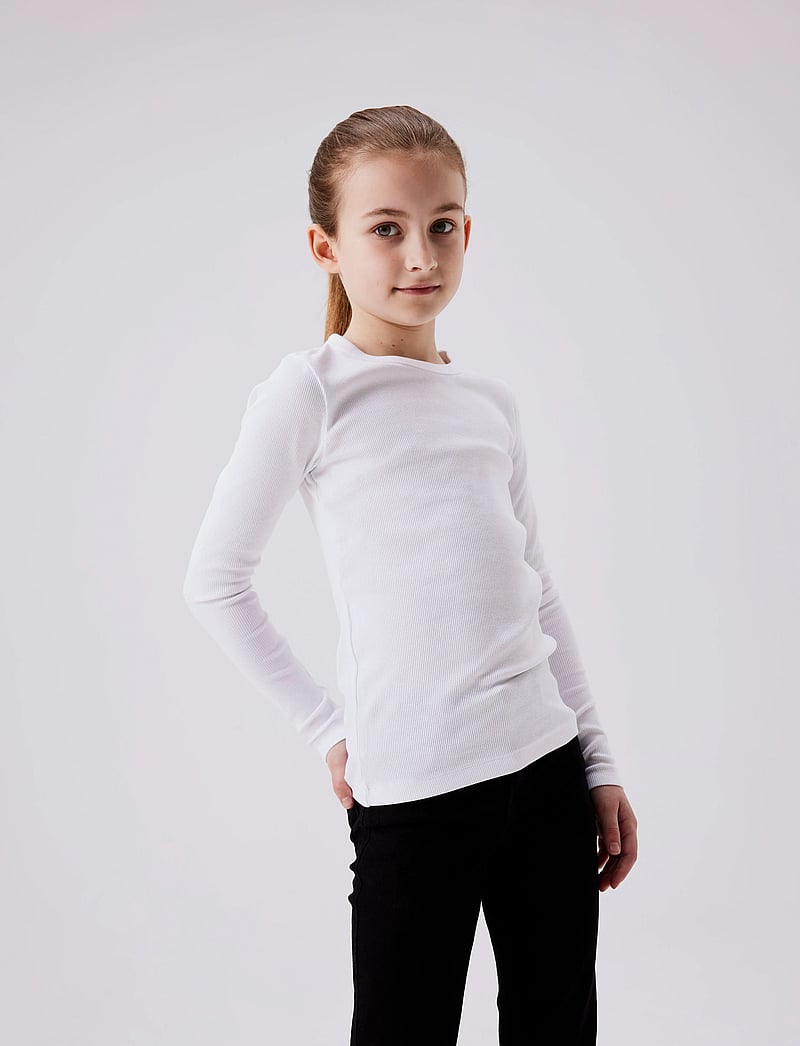 name it - NKFNAKAL LS TOP NOOS - długi rękaw - bright white - 0