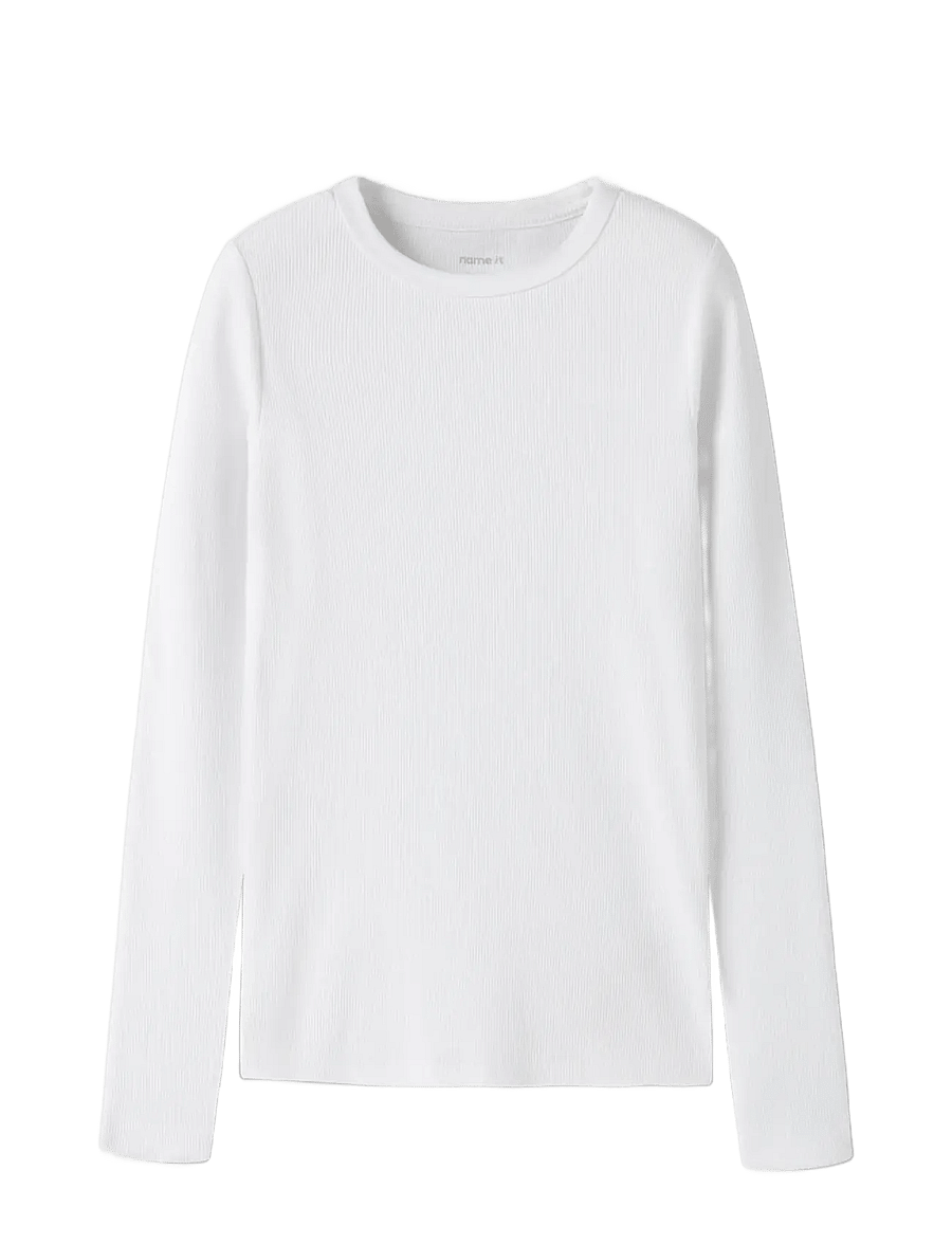 name it - NKFNAKAL LS TOP NOOS - langärmelig - bright white - 3