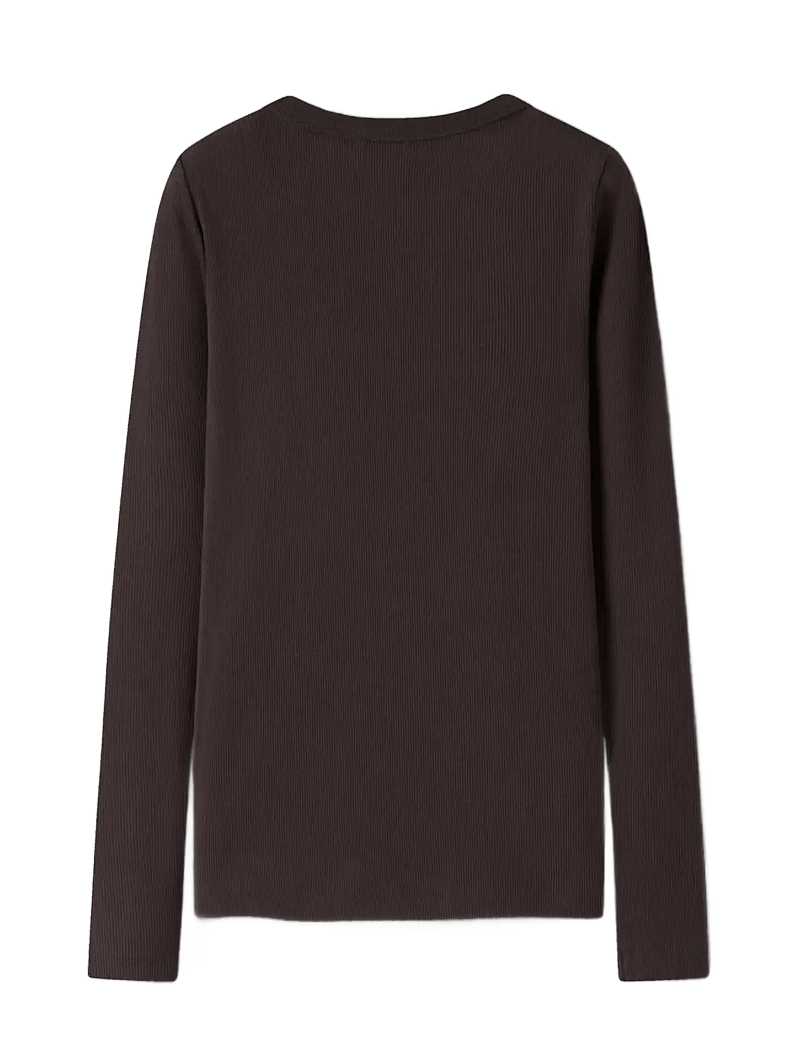 name it - NKFNAKAL LS TOP NOOS - langærmede t-shirts - chocolate plum - 1