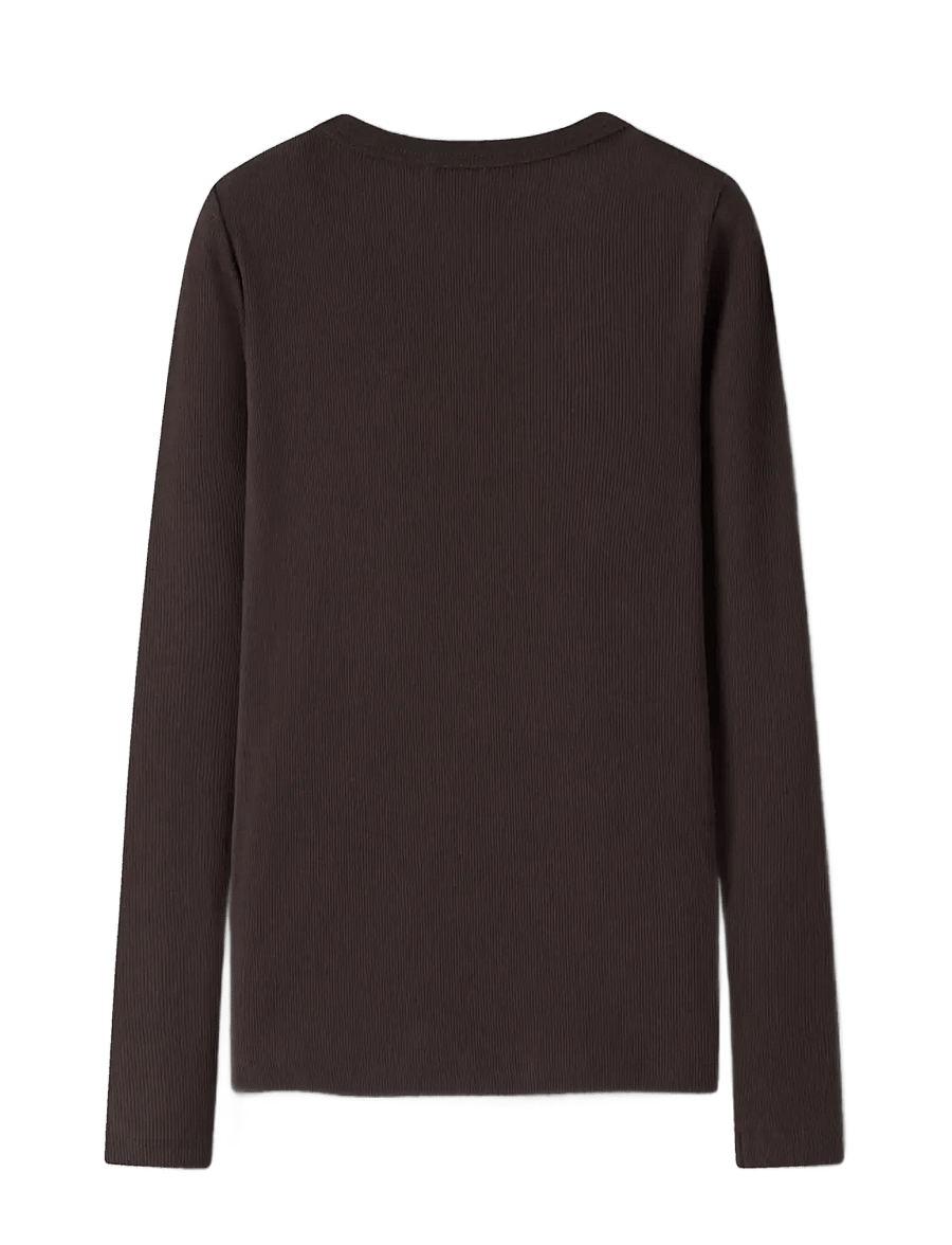 name it - NKFNAKAL LS TOP NOOS - t-krekli ar garām piedurknēm - chocolate plum - 1