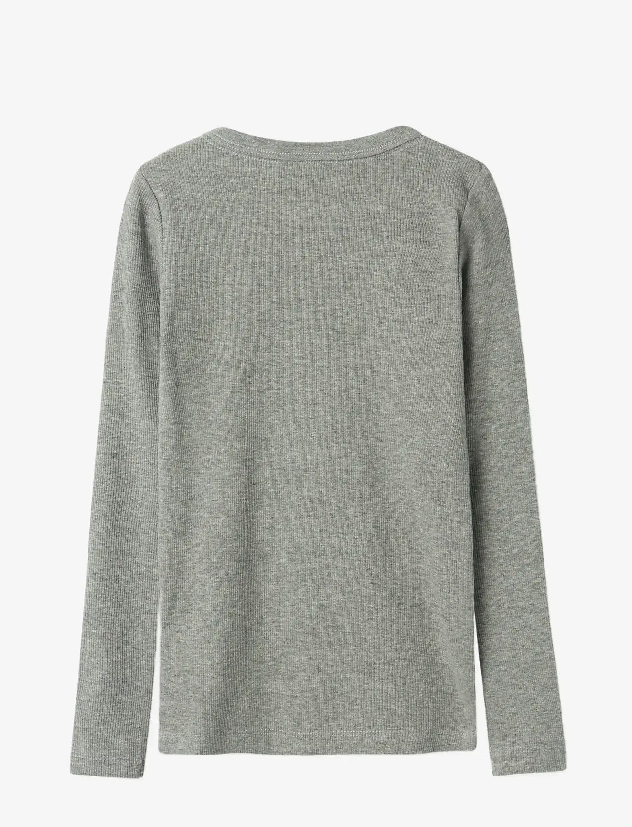 name it - NKFNAKAL LS TOP NOOS - långärmade t-shirts - grey melange - 2