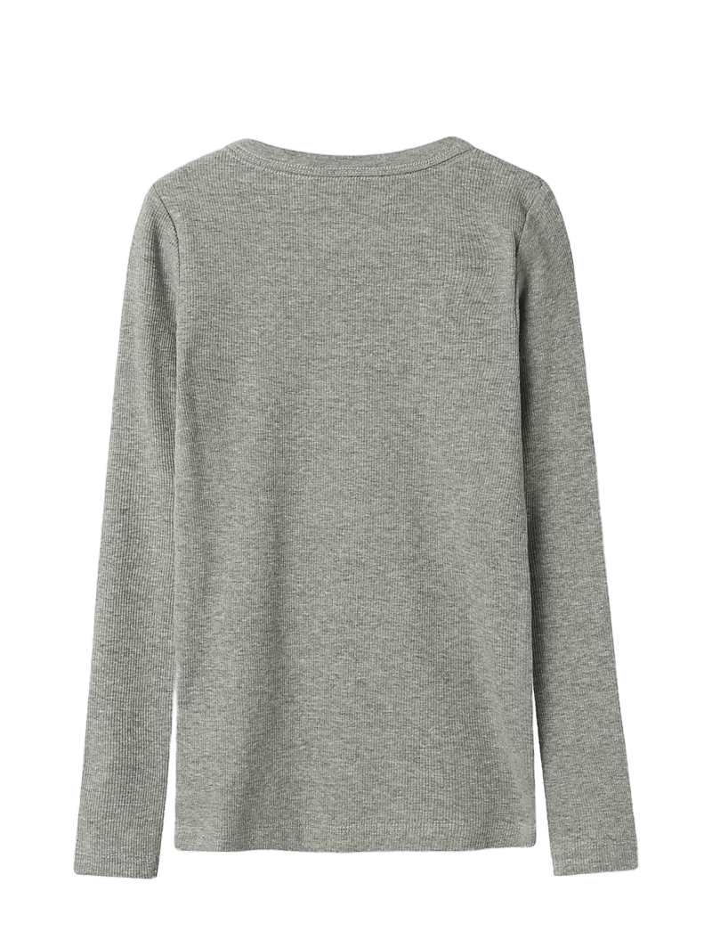 name it - NKFNAKAL LS TOP NOOS - långärmade t-shirts - grey melange - 2