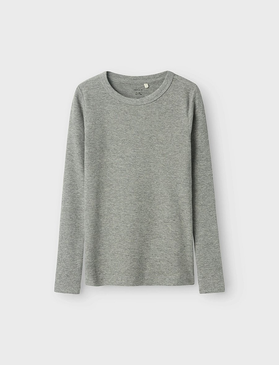 name it - NKFNAKAL LS TOP NOOS - lange mouwen - grey melange - 0