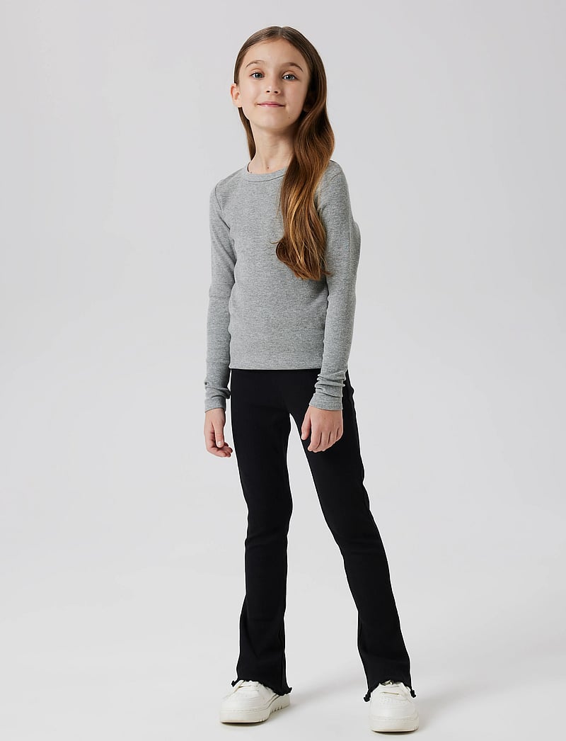 name it - NKFNAKAL LS TOP NOOS - långärmade t-shirts - grey melange - 5