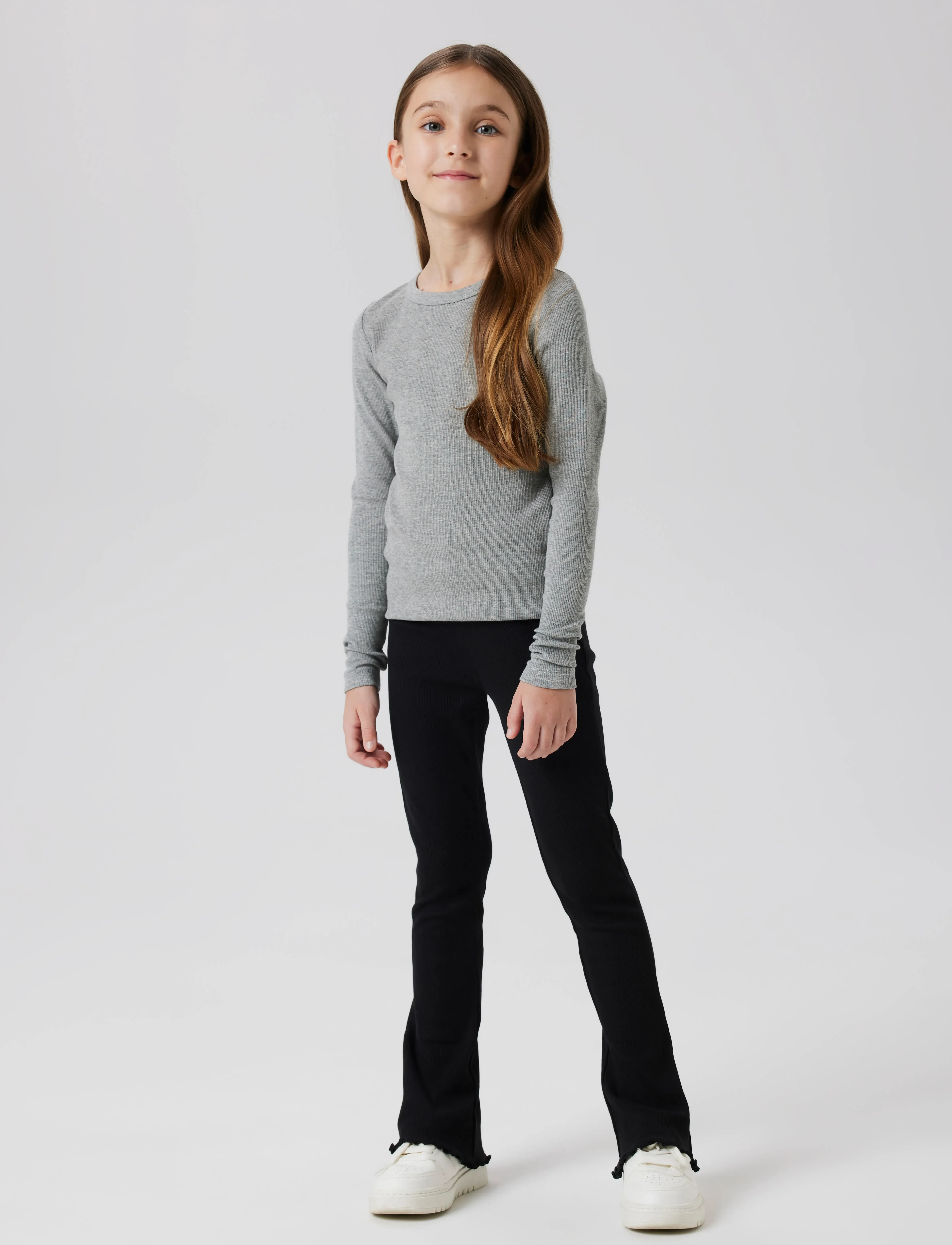 name it - NKFNAKAL LS TOP NOOS - long-sleeved t-shirts - grey melange - 5