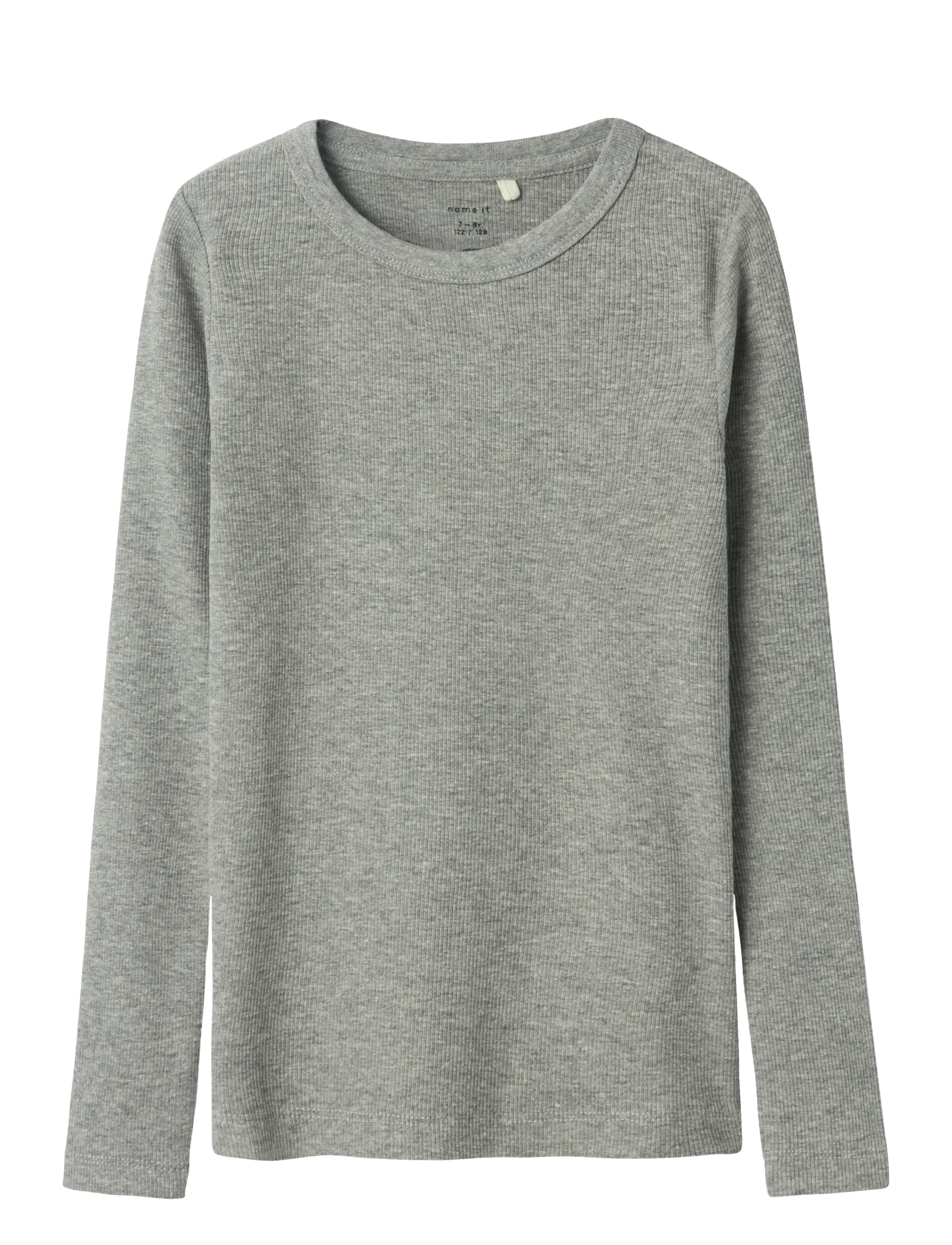 name it - NKFNAKAL LS TOP NOOS - long-sleeved t-shirts - grey melange - 3