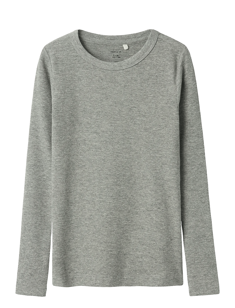 name it - NKFNAKAL LS TOP NOOS - lange mouwen - grey melange - 3