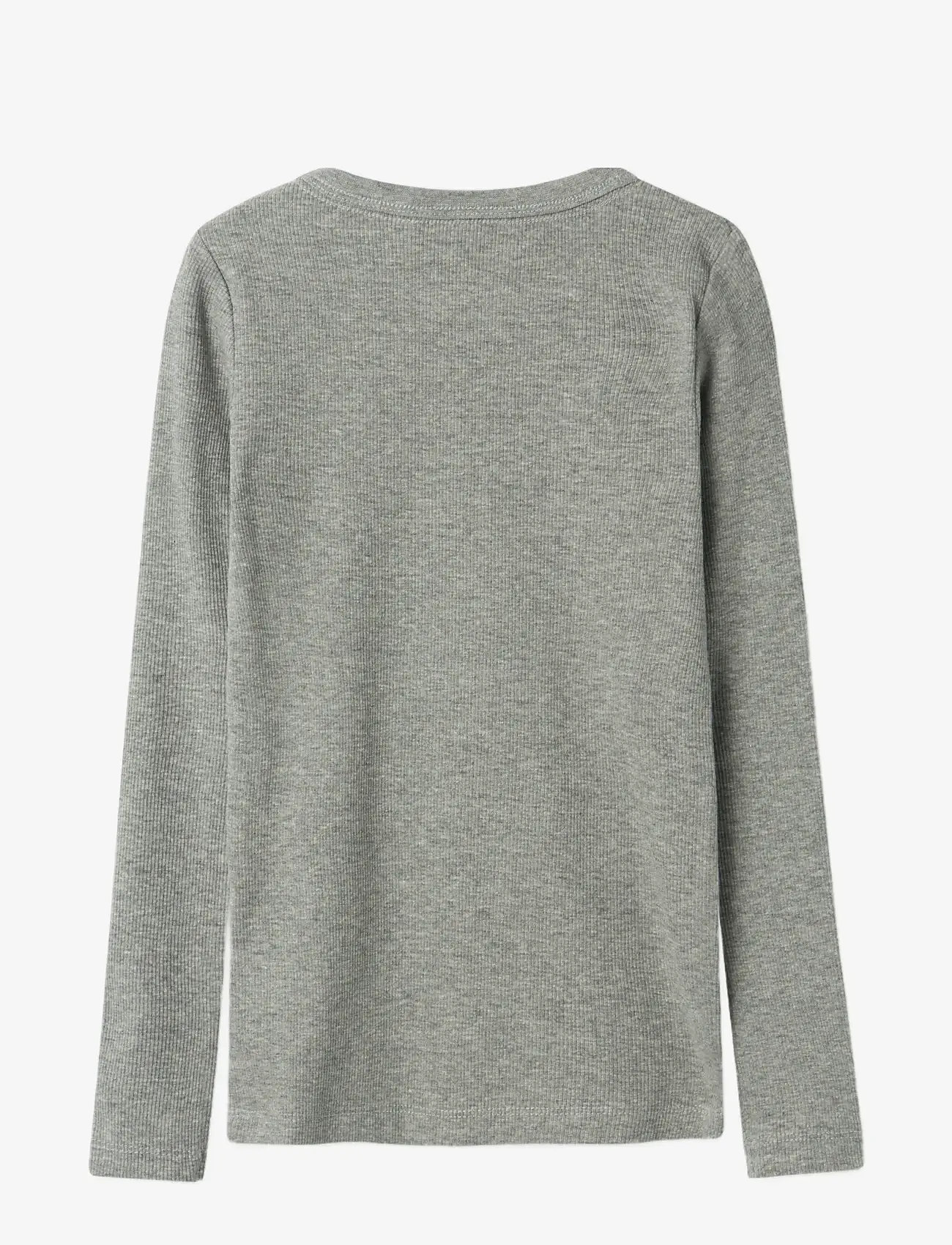 name it - NKFNAKAL LS TOP NOOS - långärmade t-shirts - grey melange - 4