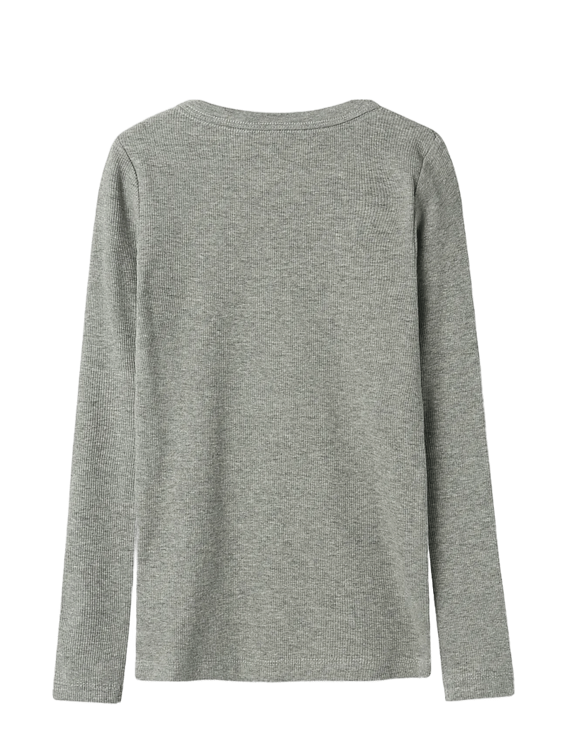 name it - NKFNAKAL LS TOP NOOS - långärmade t-shirts - grey melange - 4