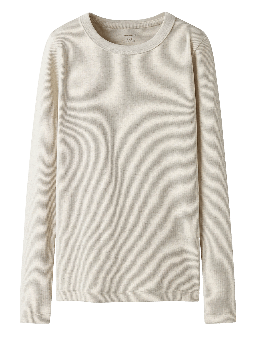 name it - NKFNAKAL LS TOP NOOS - långärmade t-shirts - peyote melange - 0