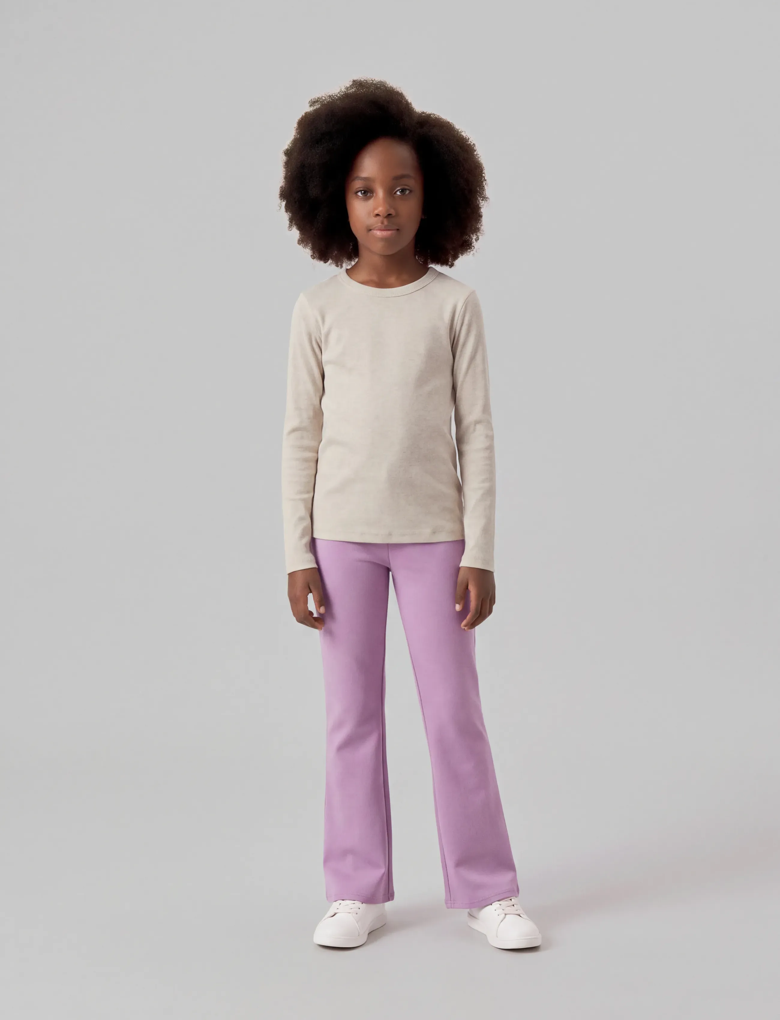 name it - NKFNAKAL LS TOP NOOS - long-sleeved t-shirts - peyote melange - 2