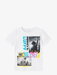 name it - NKMMUNGO ONEPIECE TOP BOX BFU - short-sleeved t-shirts - bright white - 0