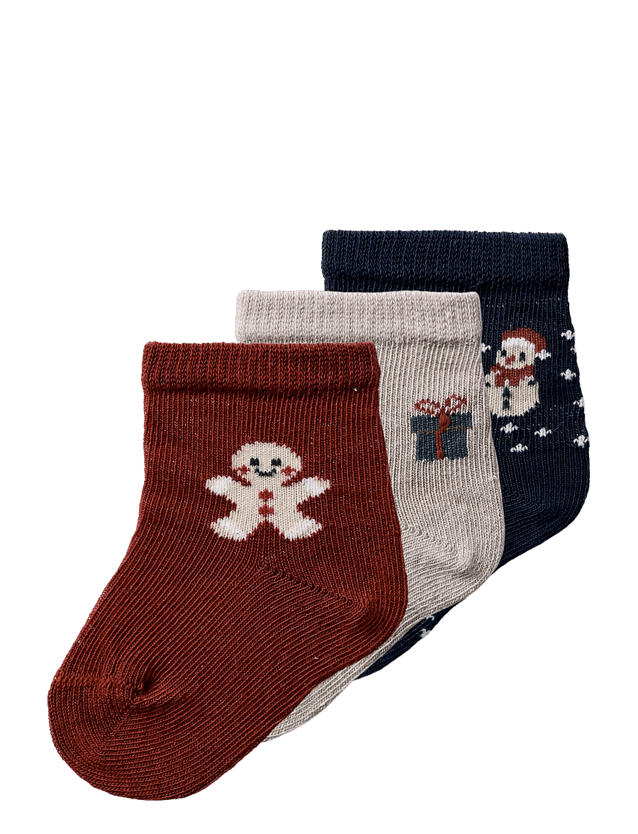 name it - NBNRICHRISTMAS 3P SOCK - baby-socken - peyote - 0