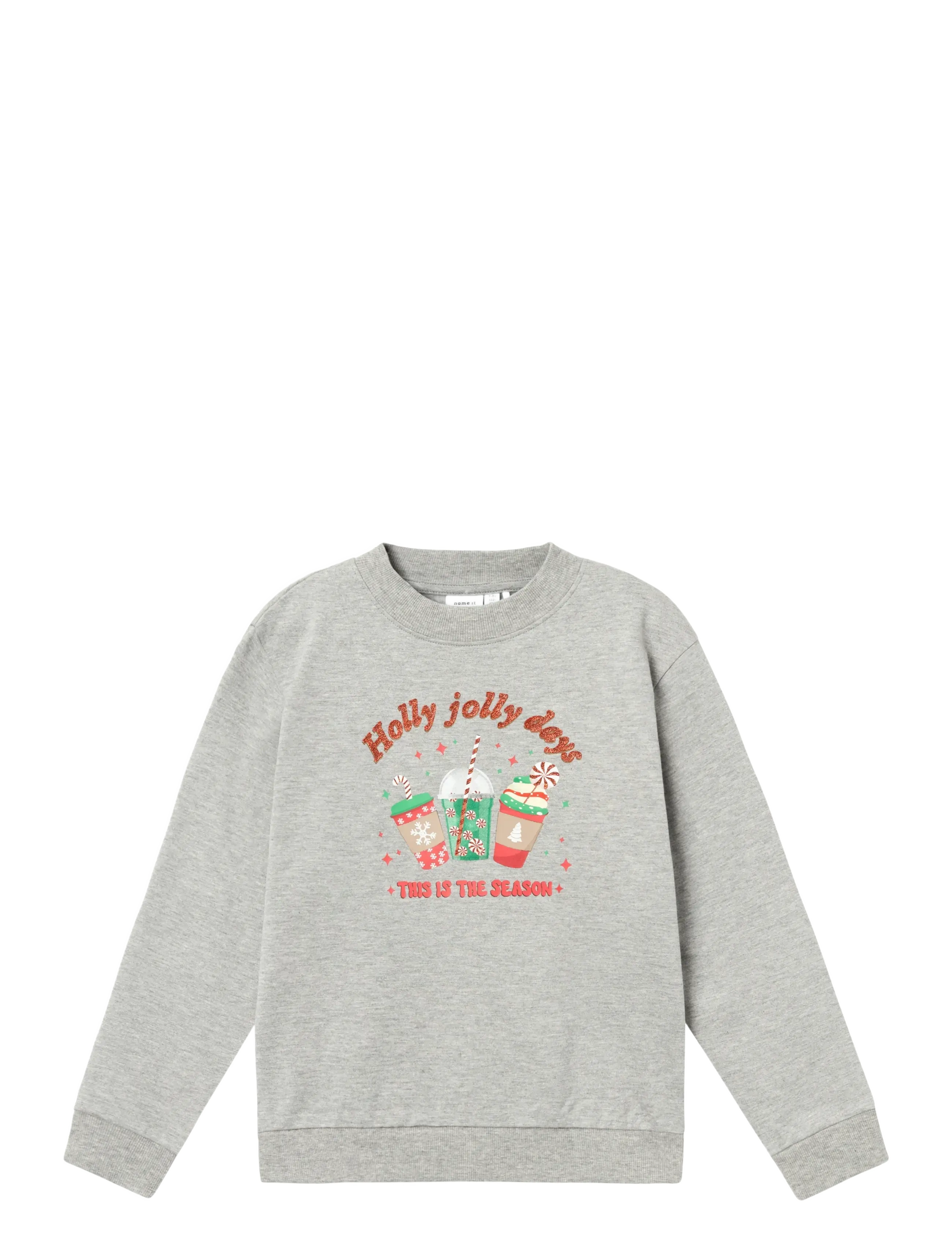 name it NKFRULJUL LS NREG SWEAT BRU BOX -  - GREY MELANGE / grey