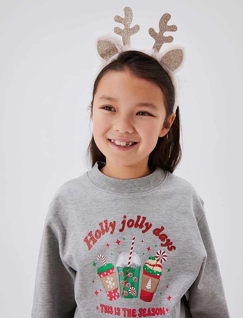 name it - NKFRULJUL LS NREG SWEAT BRU BOX - sweatshirts - grey melange - 3