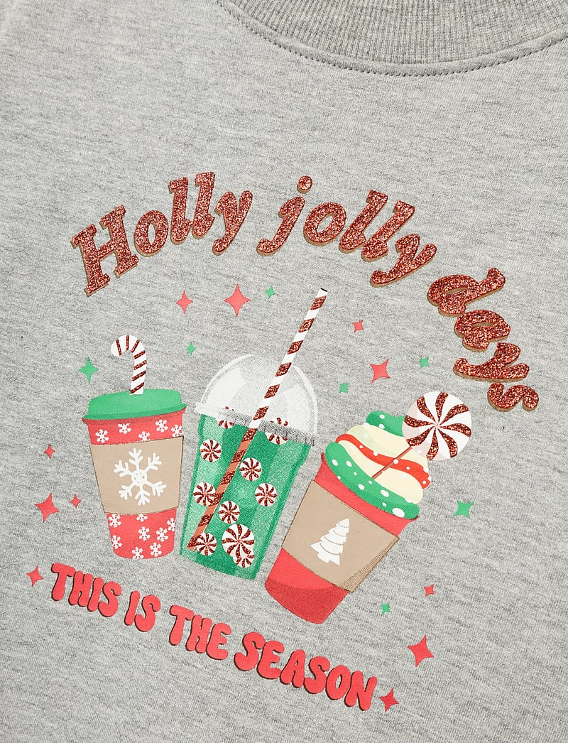 name it - NKFRULJUL LS NREG SWEAT BRU BOX - sweatshirts - grey melange - 4