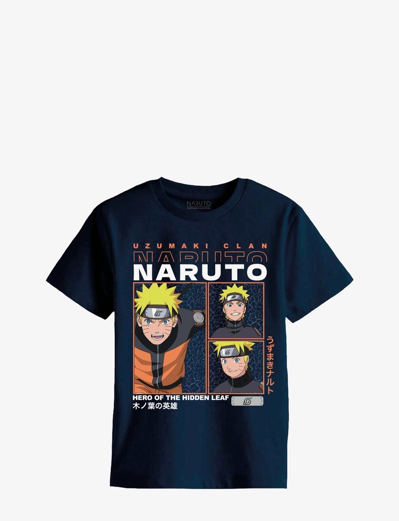 name it Nkmjadil Naruto Ss Top Noos Bio, Børn, Naruto Grafisk T-Shirt, Navy, Str: 116