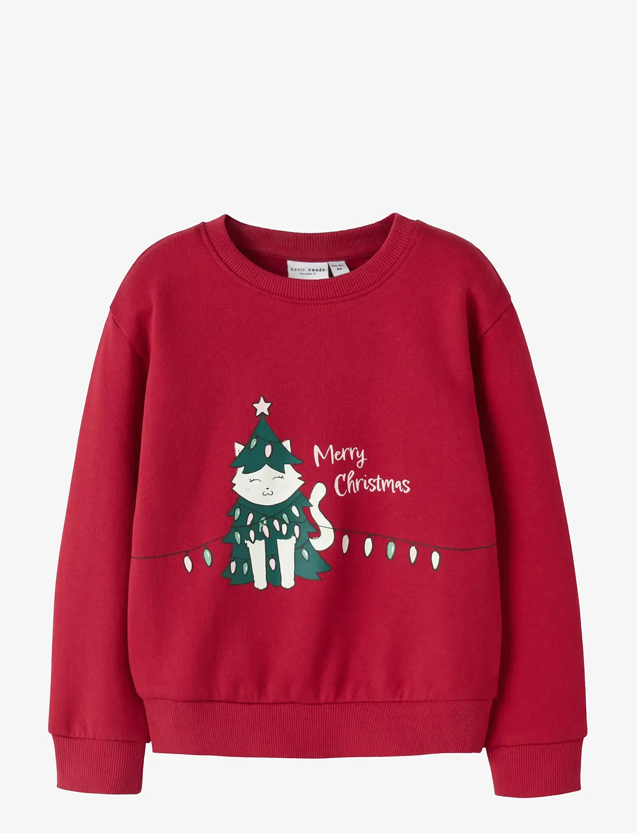 name it - NMFVISMAS LS NREG SWEAT BRU - sweatshirts - jester red - 1