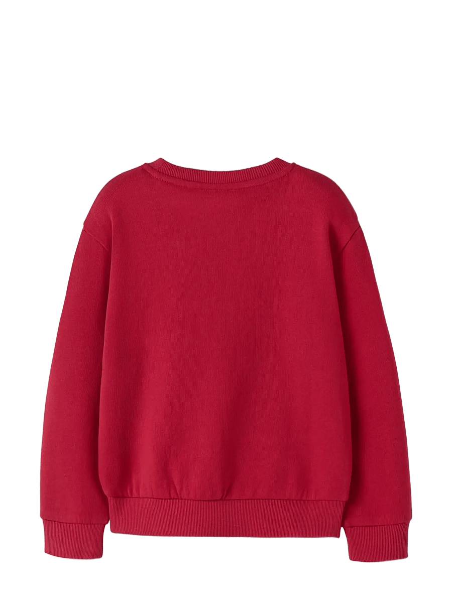 name it - NMFVISMAS LS NREG SWEAT BRU - džemperiai - jester red - 2