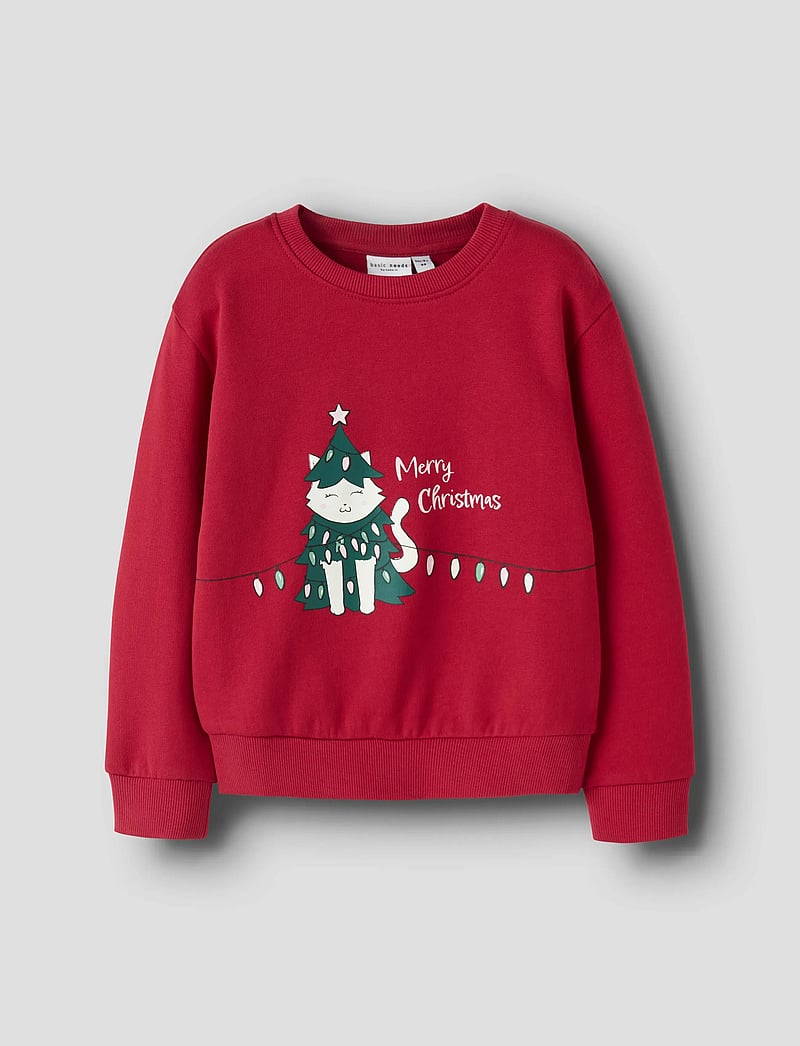 name it - NMFVISMAS LS NREG SWEAT BRU - sweatshirts - jester red - 3