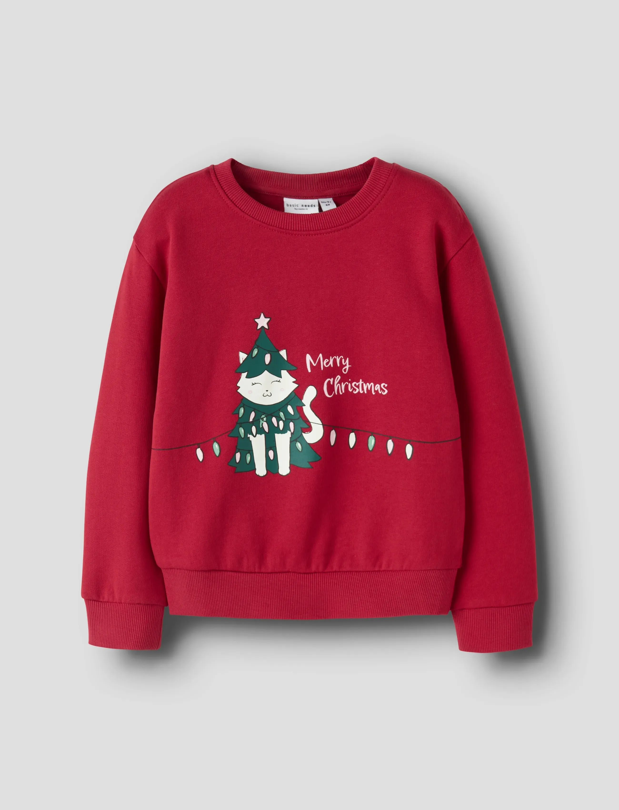 name it - NMFVISMAS LS NREG SWEAT BRU - džemperiai - jester red - 3
