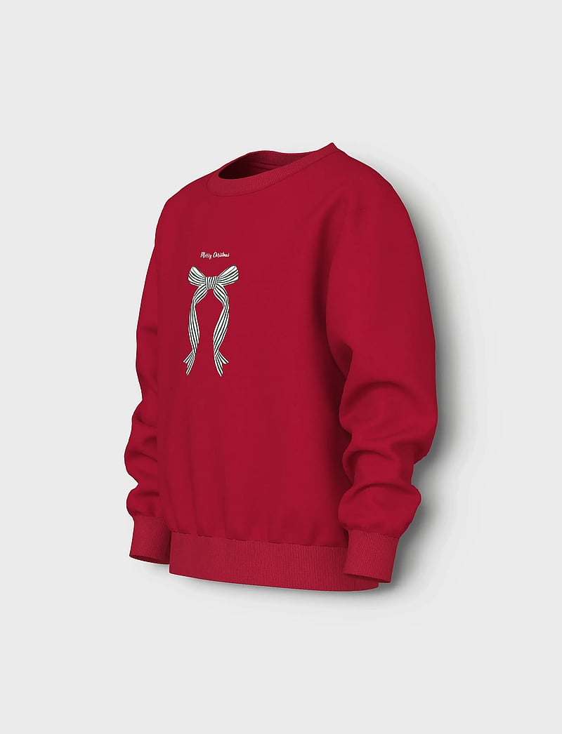 name it - NKFVISMAS LS NREG SWEAT BRU - sweatshirts - jester red - 3