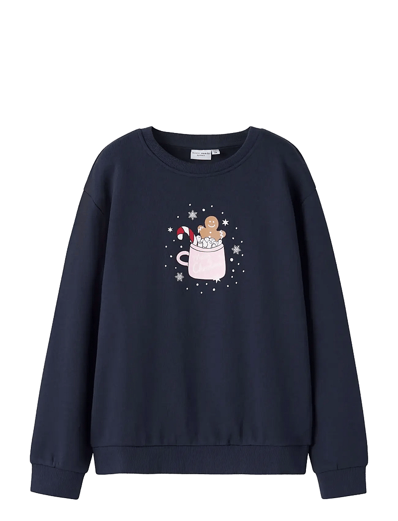 name it - NKFVISMAS LS NREG SWEAT BRU - sweatshirts - navy blazer - 0