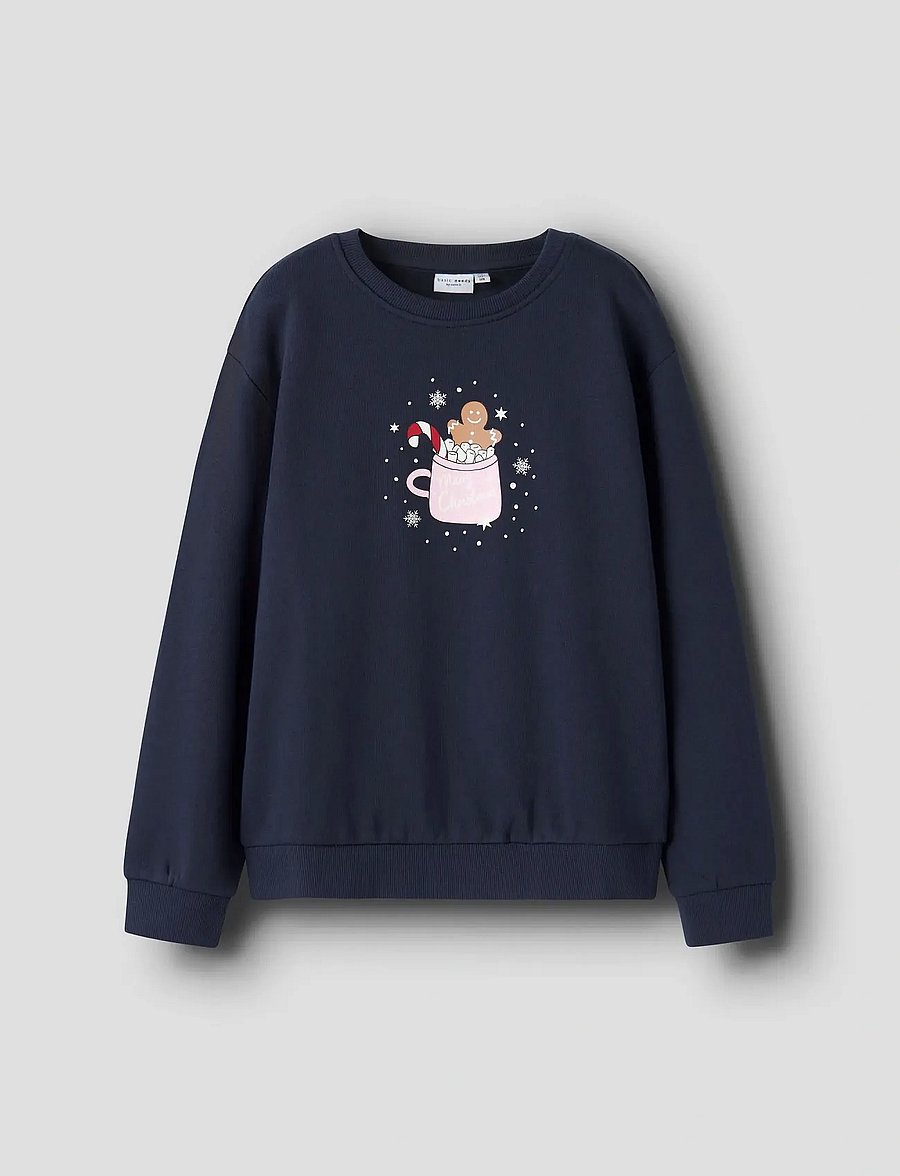 name it - NKFVISMAS LS NREG SWEAT BRU - sweatshirts - navy blazer - 3