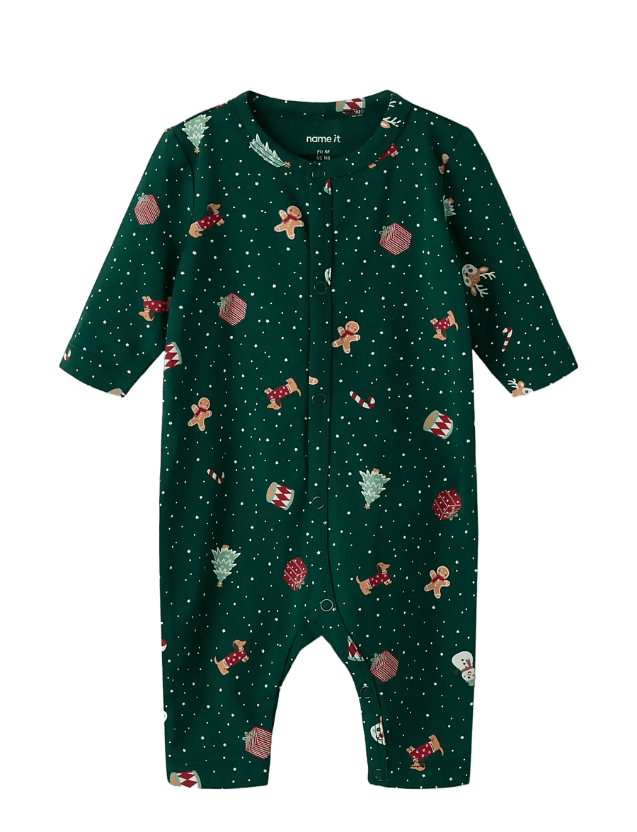 name it - NBNVISMAS LS NIGHTSUIT - schlafoveralls - botanical garden - 2