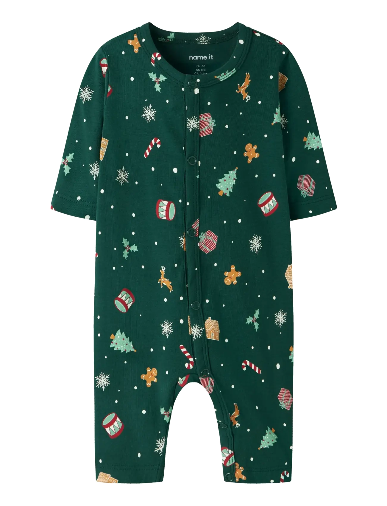 name it NBNVISMAS LS NIGHTSUIT - Nightwear - BOTANICAL GARDEN / green