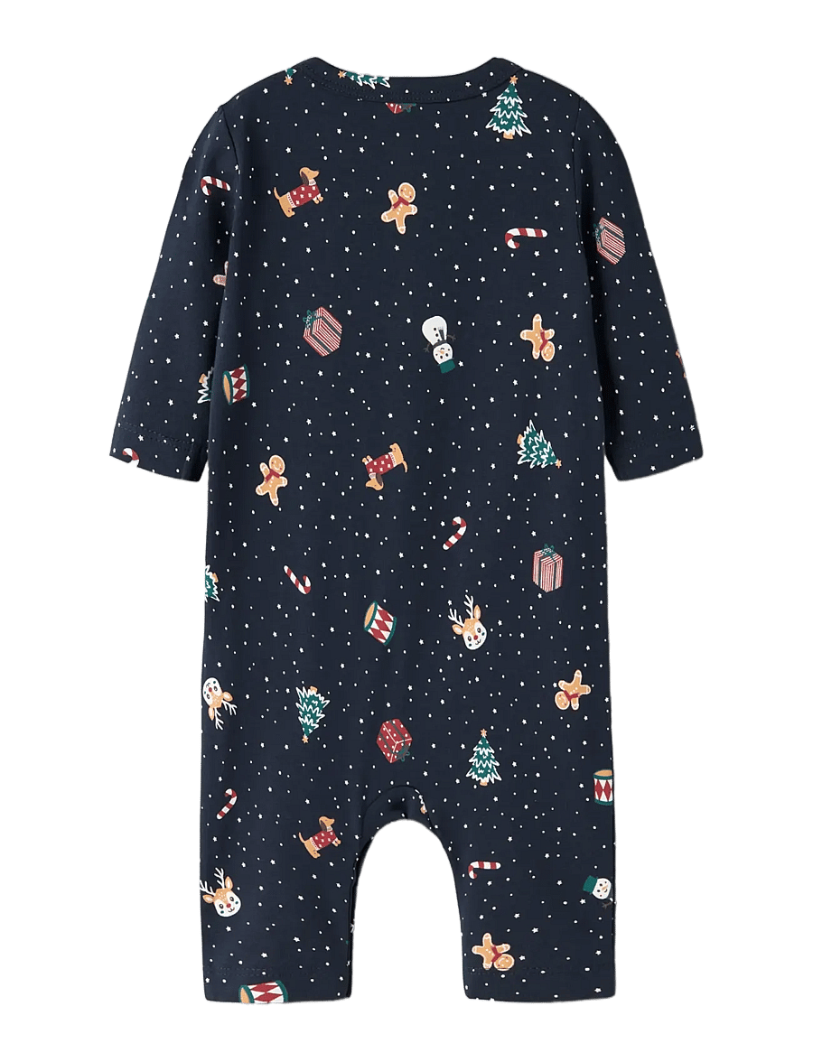 name it - NBNVISMAS LS NIGHTSUIT - schlafoveralls - navy blazer - 1