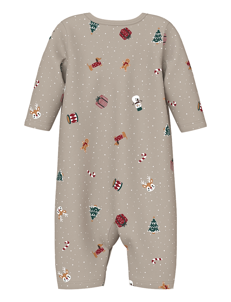 name it - NBNVISMAS LS NIGHTSUIT - schlafoveralls - pure cashmere - 1