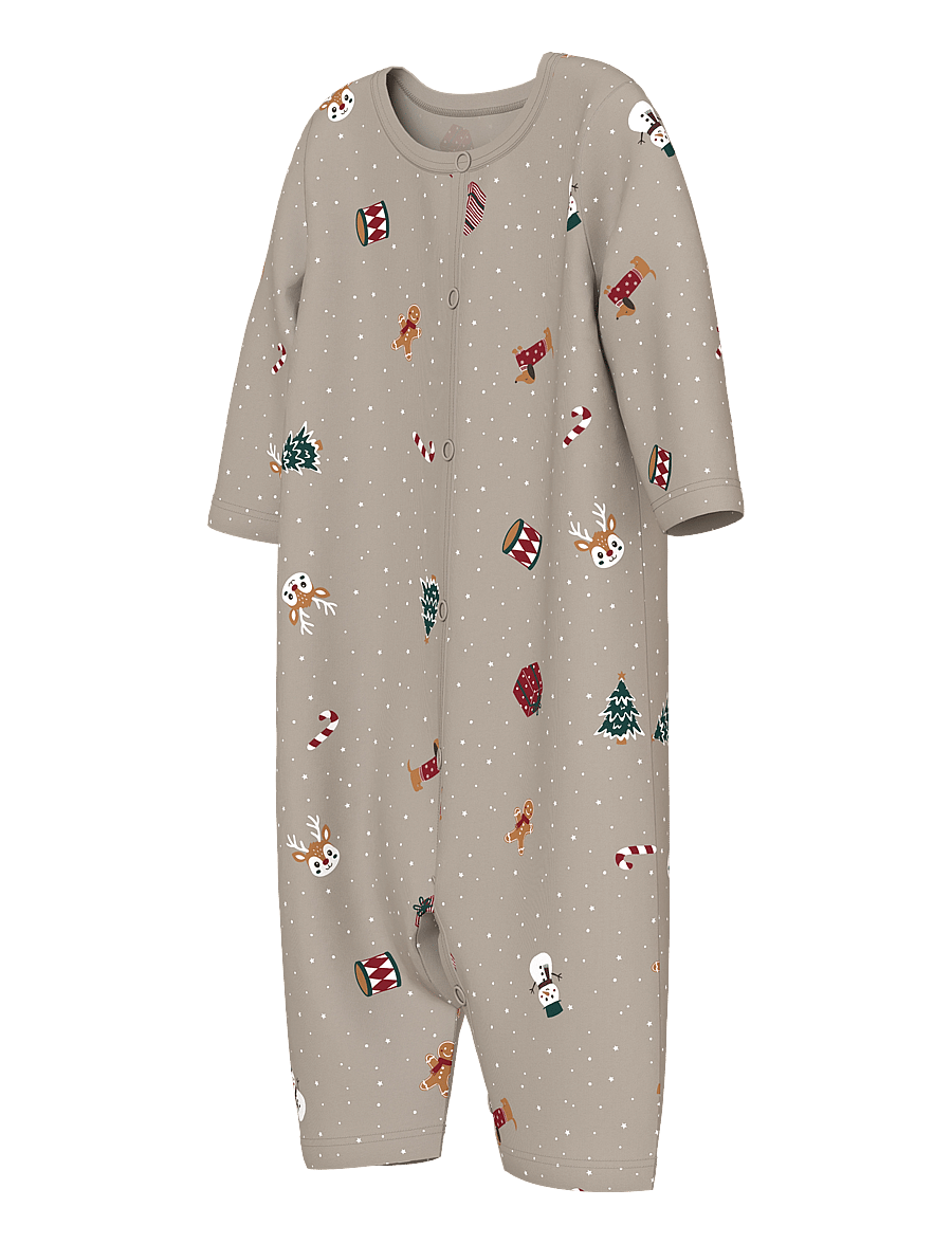 name it - NBNVISMAS LS NIGHTSUIT - schlafoveralls - pure cashmere - 2