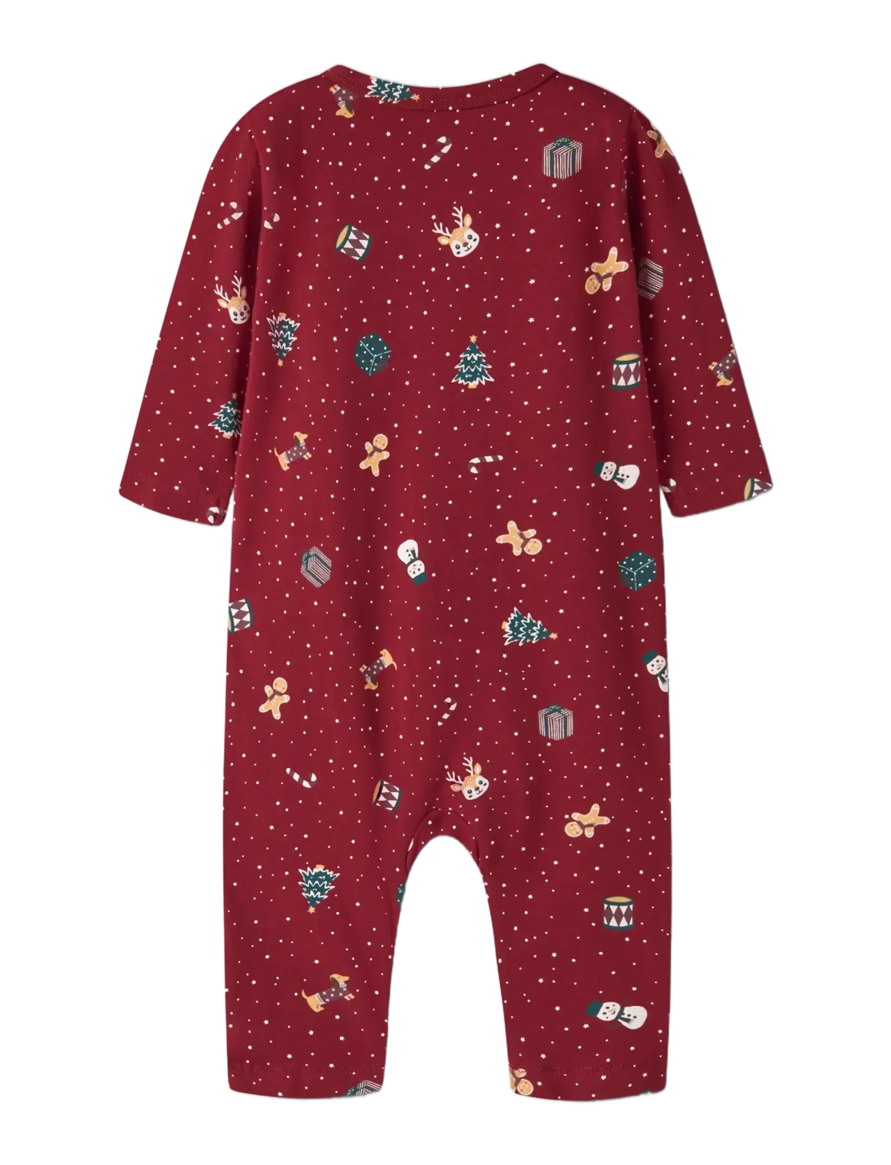 name it - NBNVISMAS LS NIGHTSUIT - schlafoveralls - red dahlia - 1