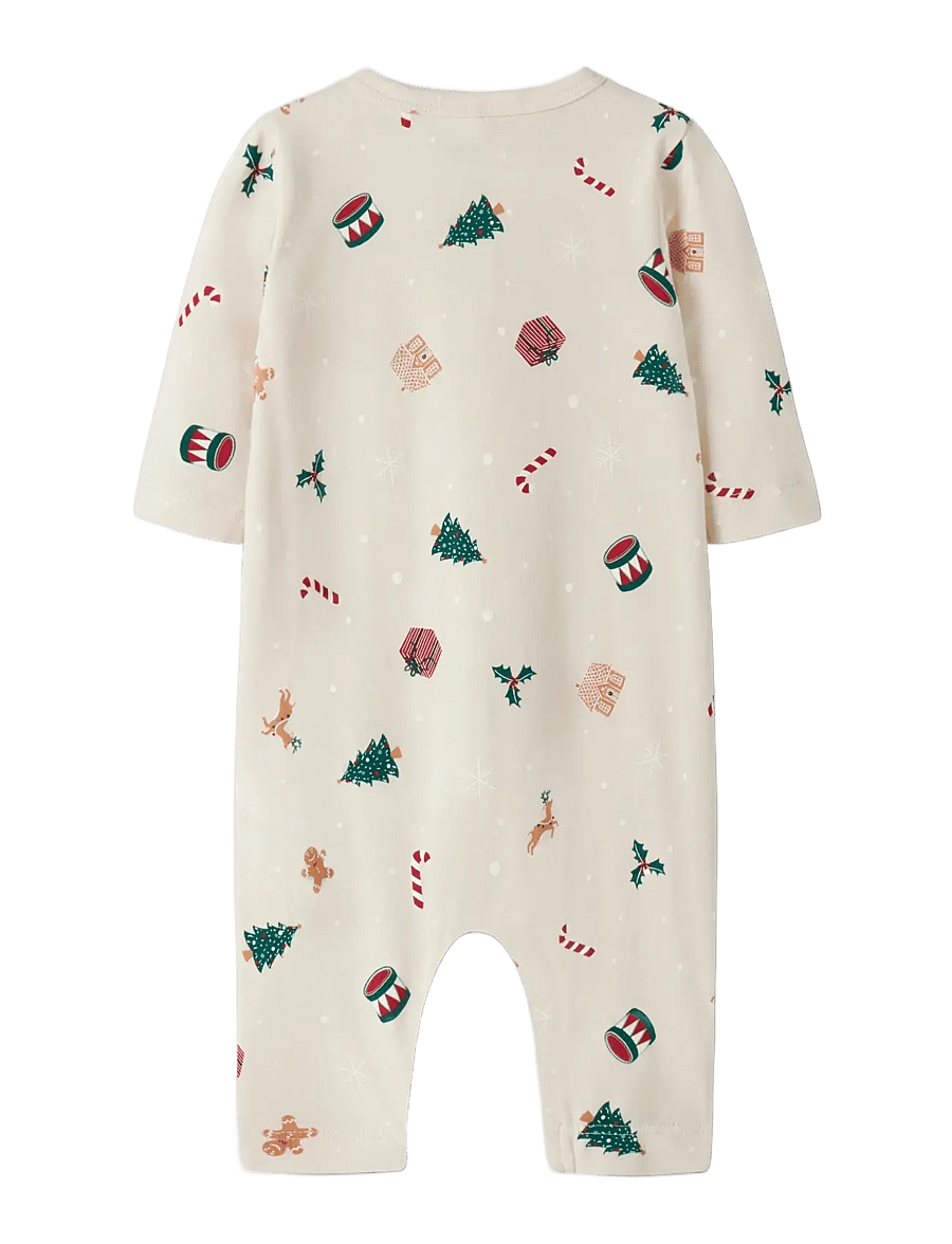 name it - NBNVISMAS LS NIGHTSUIT - grenouillères - whitecap gray - 2