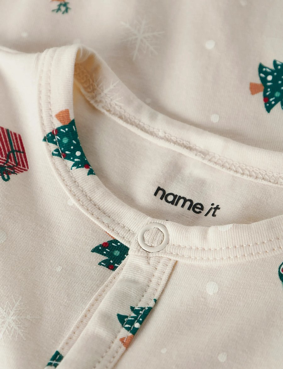 name it - NBNVISMAS LS NIGHTSUIT - grenouillères - whitecap gray - 4
