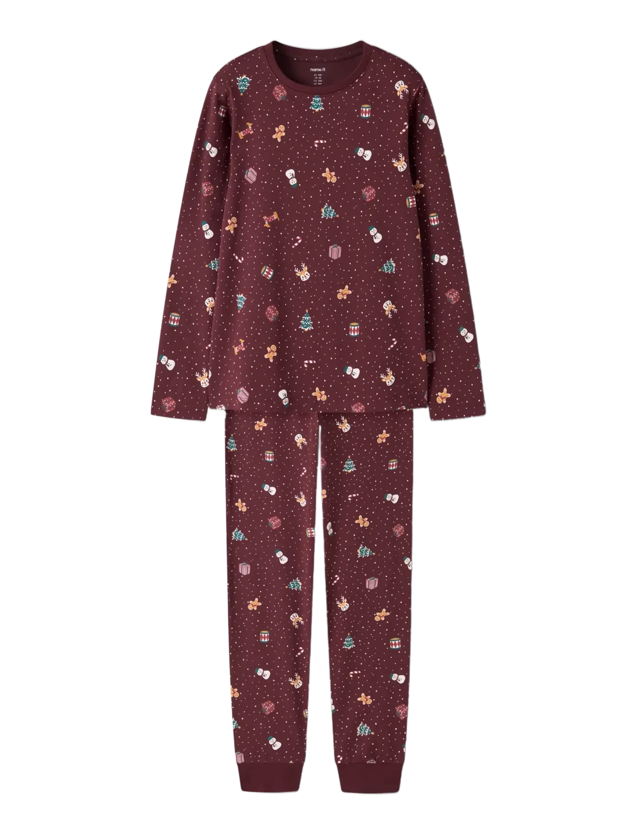name it - NKNVISMAS LS NIGHTSET - burgundy - 2