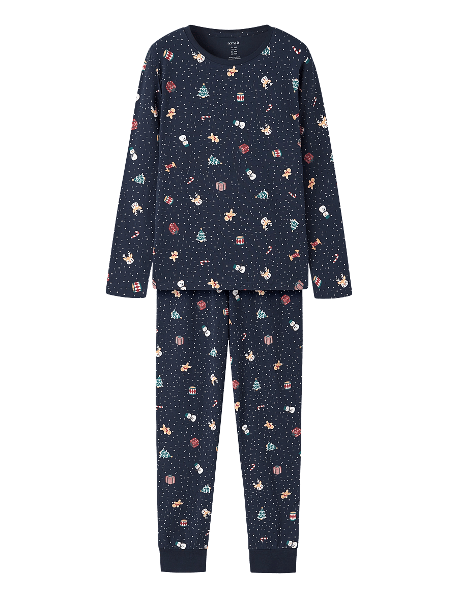 name it - NKNVISMAS LS NIGHTSET - pyjama-sets - navy blazer - 0