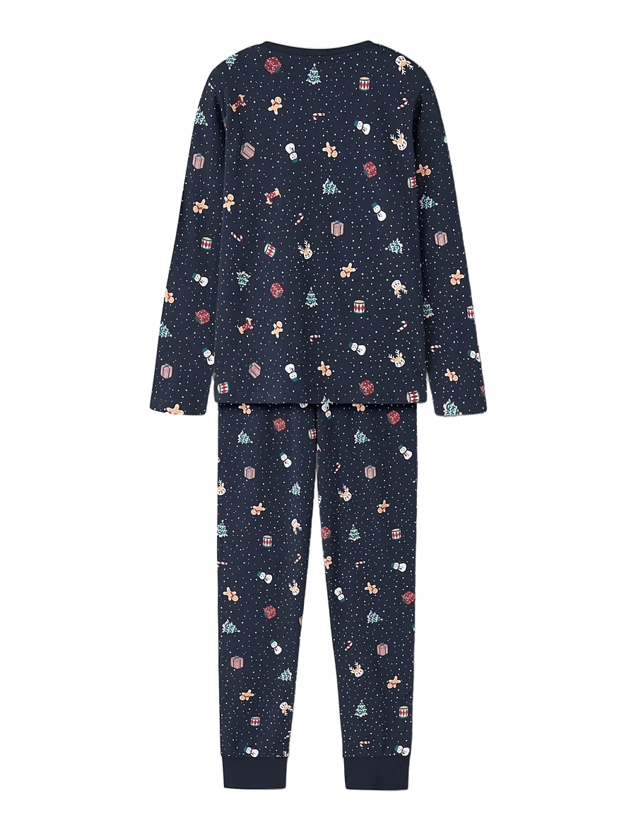 name it - NKNVISMAS LS NIGHTSET - pyjama-sets - navy blazer - 1