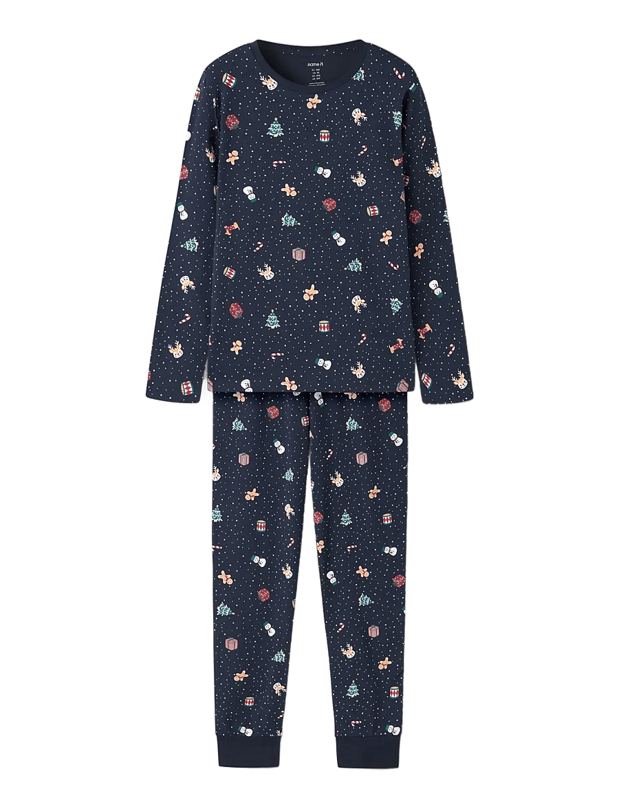 name it - NKNVISMAS LS NIGHTSET - pyjama-sets - navy blazer - 2