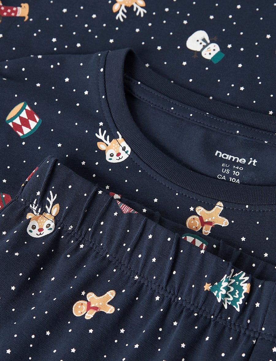 name it - NKNVISMAS LS NIGHTSET - pyjama-sets - navy blazer - 4