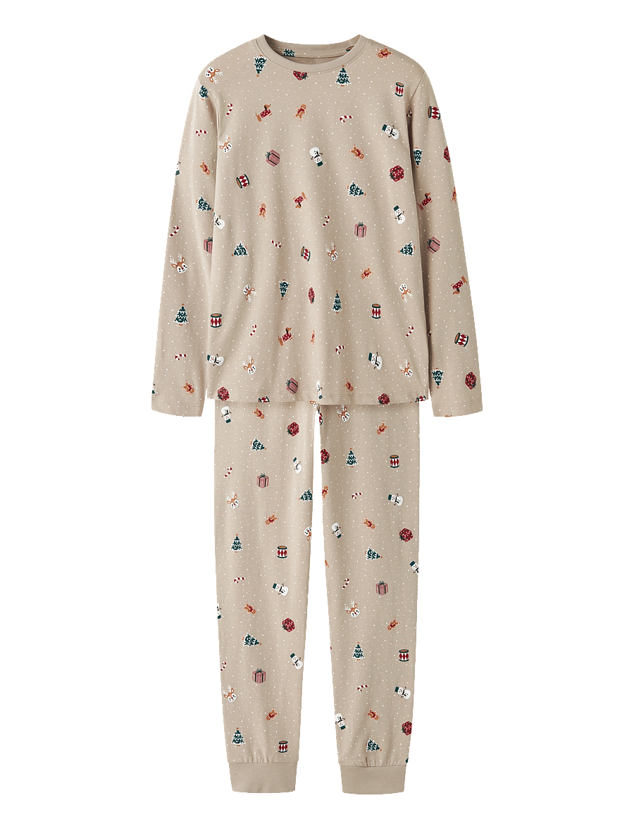 name it - NKNVISMAS LS NIGHTSET - pyjamassæt - pure cashmere - 0