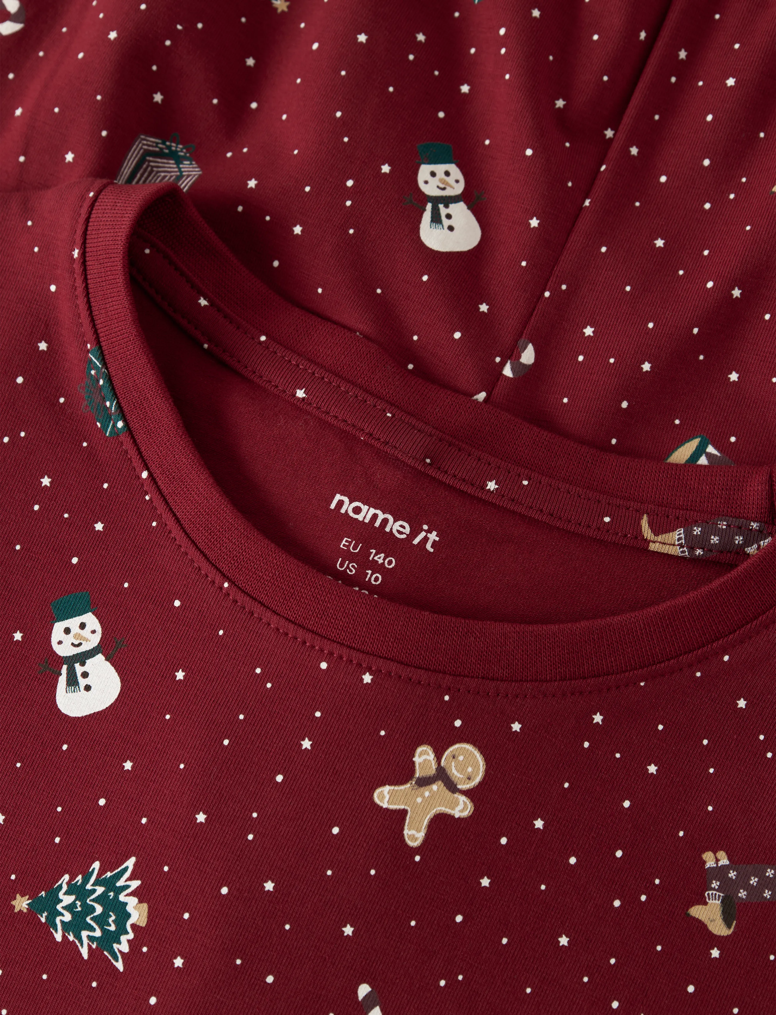 name it - NKNVISMAS LS NIGHTSET - sets - red dahlia - 4