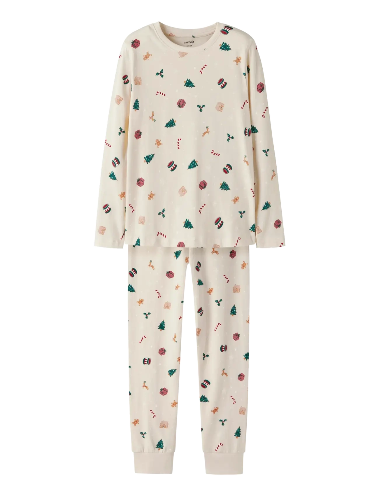 name it NKNVISMAS LS NIGHTSET - Osta vanuse järgi - WHITECAP GRAY / cream